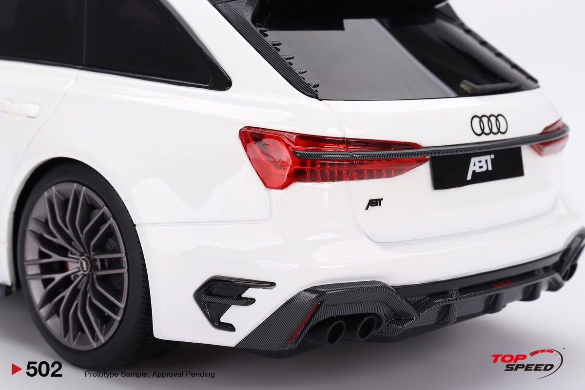 TopSpeed TS0502 1:18 Audi ABT RS6-R Glacier White Metallic LHD Resin Model Car