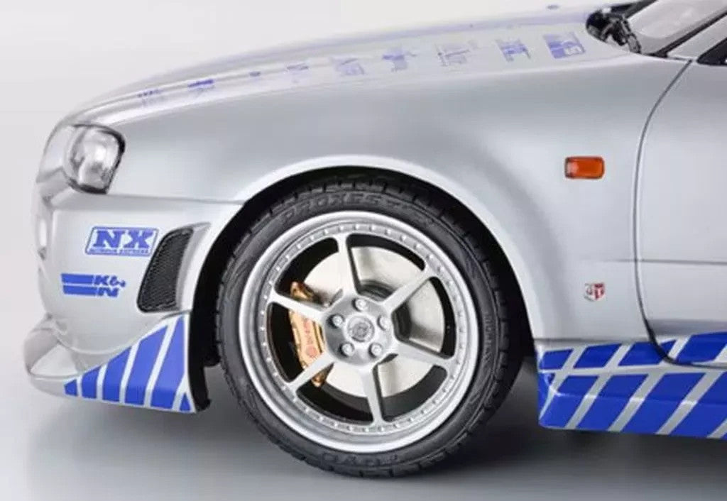 Kyosho KSR12007A 1/12 Nissan Skyline R34 GT-R 2001 Silver Die-cast