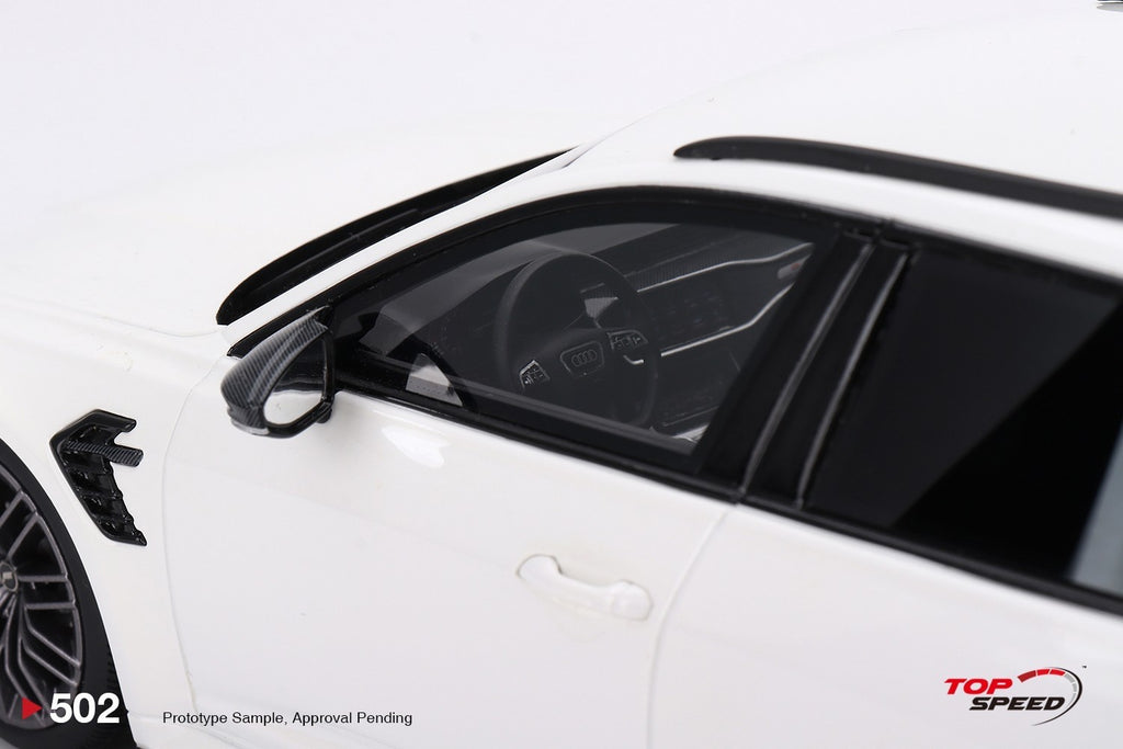 TopSpeed TS0502 1:18 Audi ABT RS6-R Glacier White Metallic LHD Resin Model Car