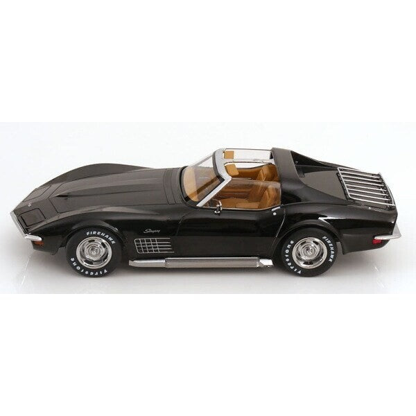 KK Scale KKDC181224 - 1/18 Chevrolet Corvette C3 1972 with Removable Roof -Black