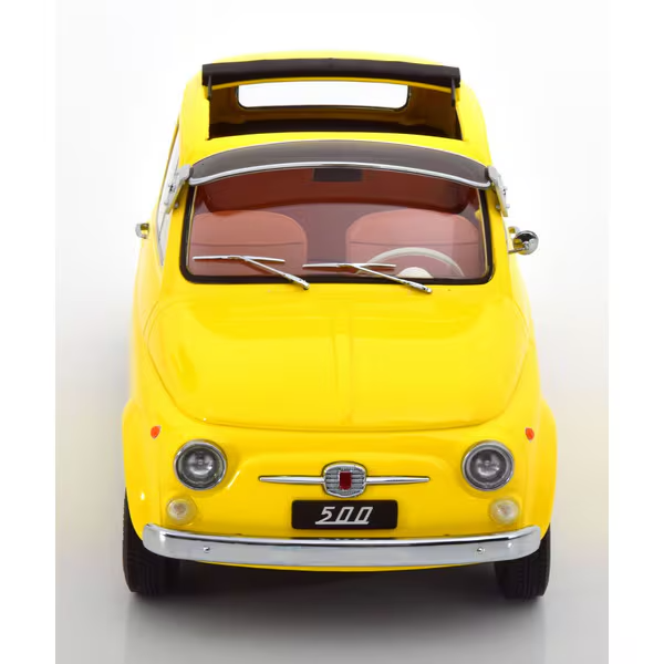 KK Scale KKDC120064 1/12 Fiat 500 F Custom 1968 Yellow [Die-cast Mini Car]