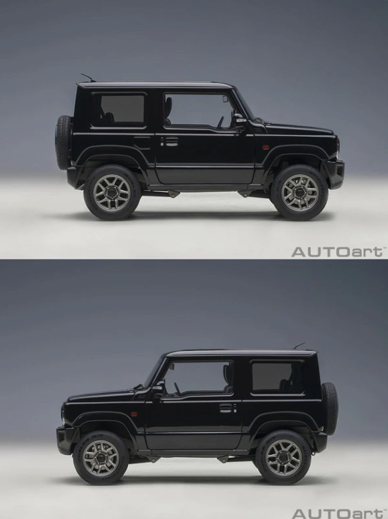 AUTOart 78503 1/18 Suzuki Jimny JB64 Black Pearl Diecast Car with Opening Parts