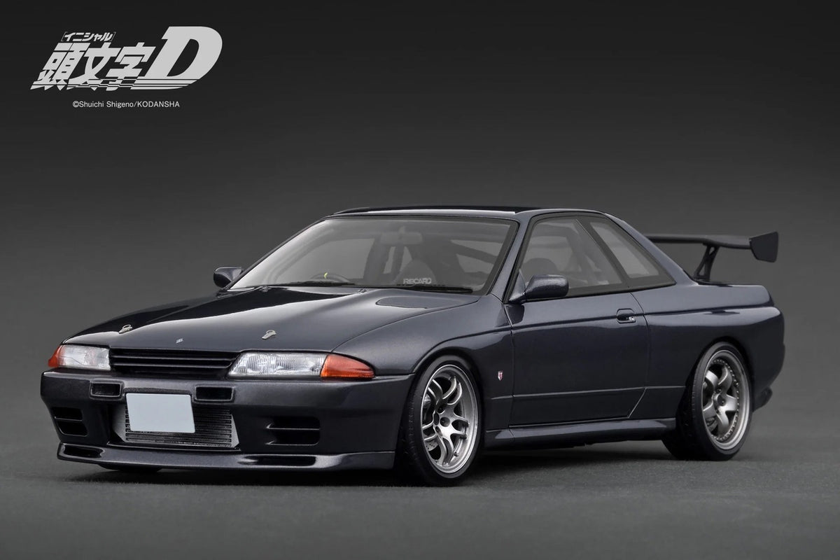 Ignition Model IG3545 1/18 Skyline GT-R BNR32 Initial D Gunmetal