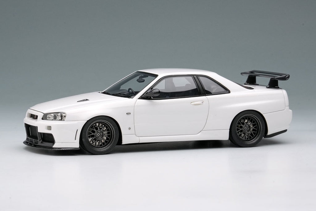 Make Up EIDOLON EM681A 1/43 Mines Nissan Skyline GT-R BNR34 Shiranami White