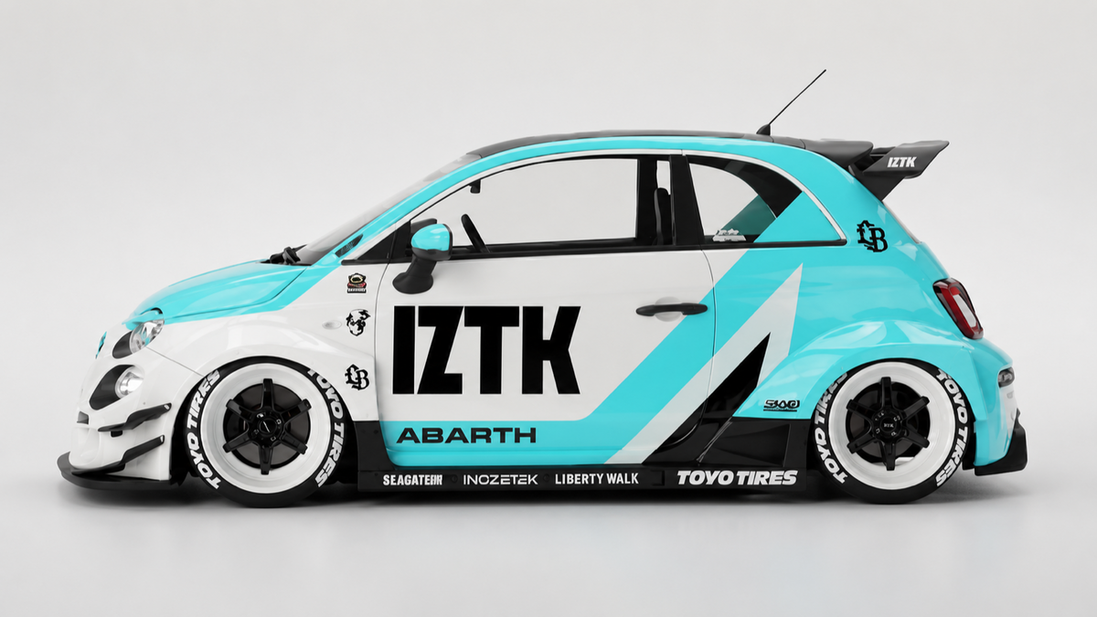 Top Speed TS0623 1/18 Abarth 595 LB-WORKS x Abas Works IZTK Resin