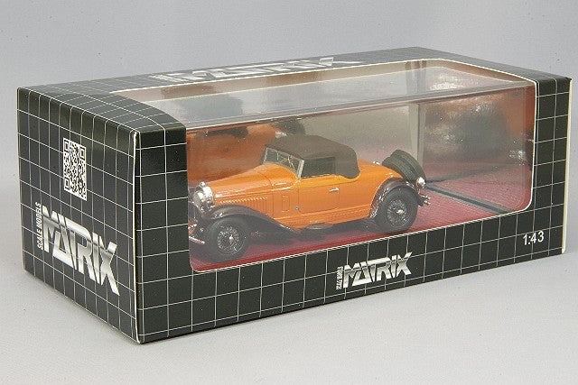 MATRIX MX50205-062 1/43 Bugatti T46 Cabrio de Villars 1930 Closed Orange Resin