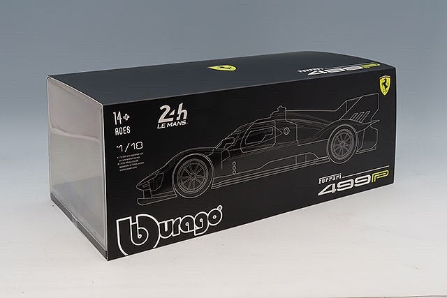 Bburago K18-16312R 1/18 Ferrari 499P #50 Winner Le Mans 2024 Red Diecast w/Case