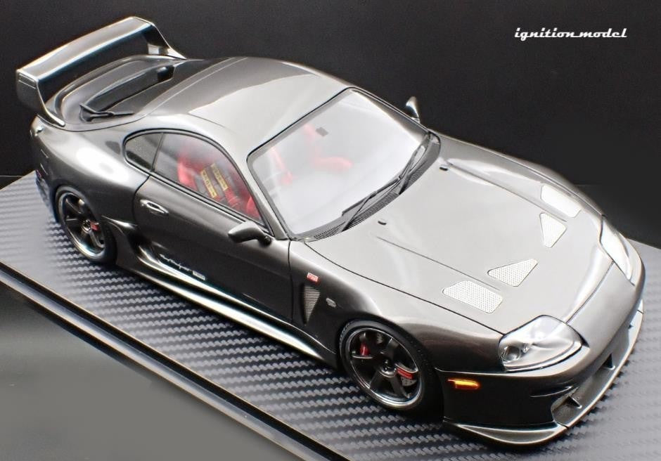 Ignition Model 1/18 Toyota Supra A80 TRD 3000GT Gun Metallic Resin Model IG3601