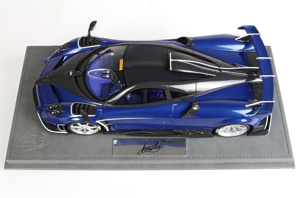 BBR P18192AV 1/18 Pagani Huayra Imola 2020 Carbon Blue Resin Limited 200pcs w/Di
