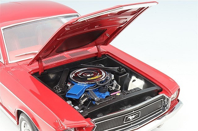 KK Scale KKDC120222 1/12 Ford Mustang GT Fastback 1968 Red Diecast Opening