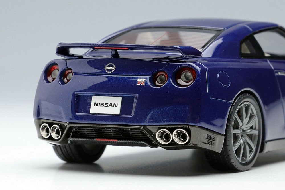 EIDOLON EM414D 1/43 Nissan GT-R R35 2014 Premium Edition Aurora Flare Blue Pearl