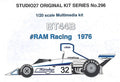 STUDIO27 ST27-FK20296 1/20 RAM Racing Brabham BT44B 1976 F1 Resin Conversion Kit