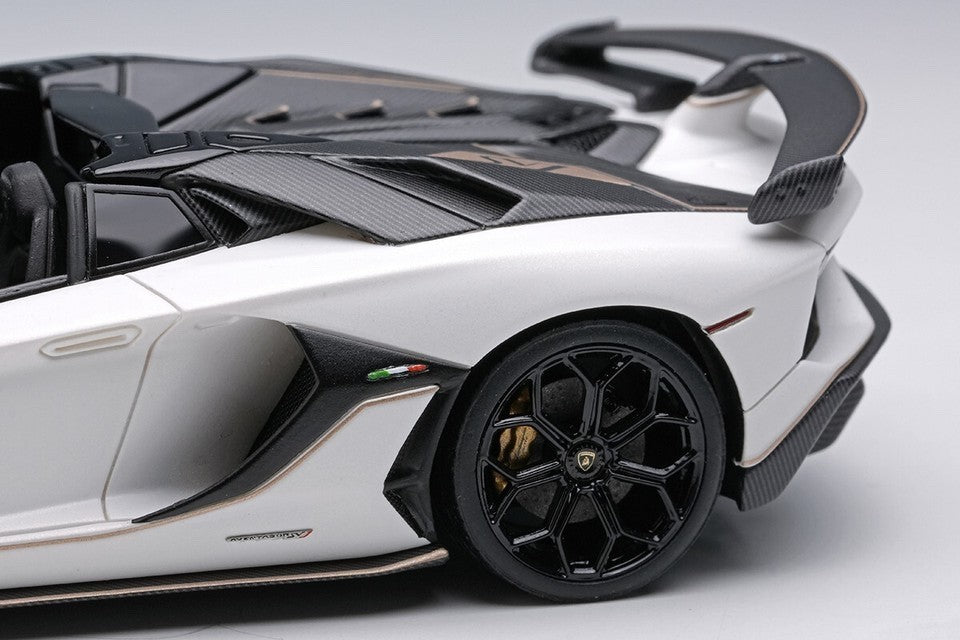 EIDOLON EM517F 1/43 Lamborghini Aventador SVJ 63 Roadster 2019 Bianco Phanes