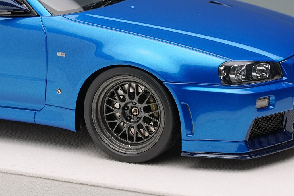 Make Up EIDOLON EML130B 1/18 Mines Nissan Skyline GT-R BNR34 Bayside Blue