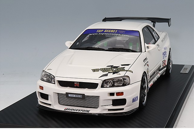 Ignition Model IG3849 1/18 Nissan Top Secret BNR34 GT-R 2002 White