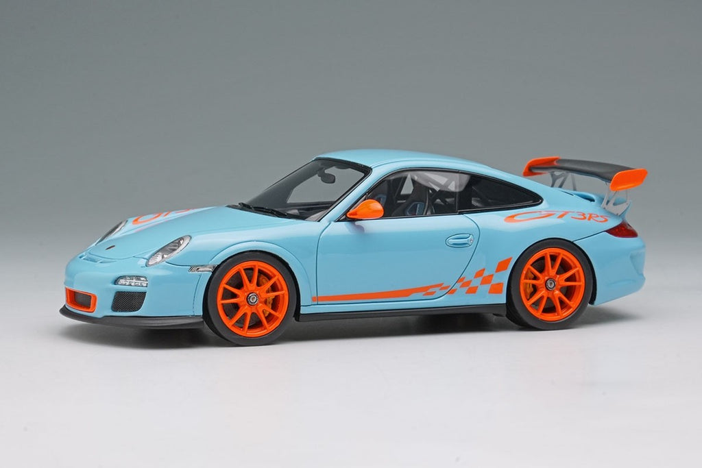 EIDOLON EM603C 1/43 Porsche 911 997.2 GT3 RS 2010 Gulf Blue Orange Stripe Resin