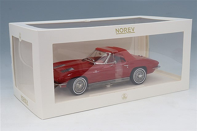 Norev NO189056 1/18 Chevrolet Corvette 1963 Convertible Red Die-cast