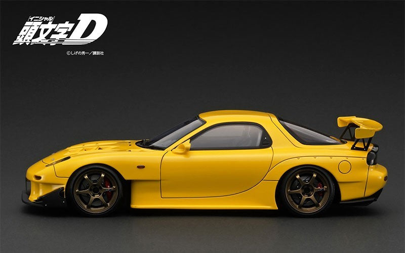 Ignition Model IG3800 1/18 Mazda RX-7 FD3S Initial D Yellow Resin