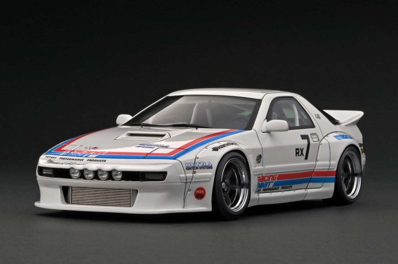 Ignition Model IG2910 1/18 PANDEM Mazda RX-7 (FC3S) White TE37 Wheels