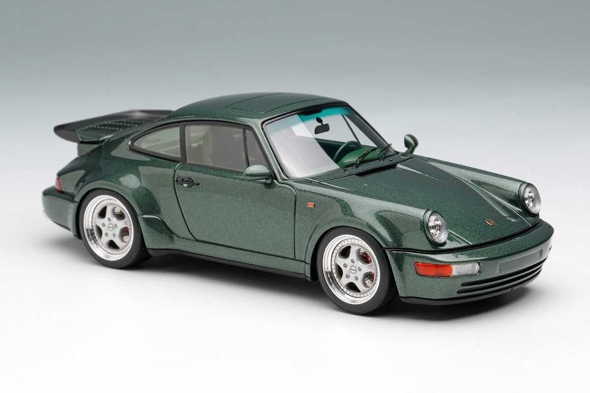 Make Up VISION VM158J 1/43 Porsche 911 964 Turbo 3.6 1993 Oak Green Resin