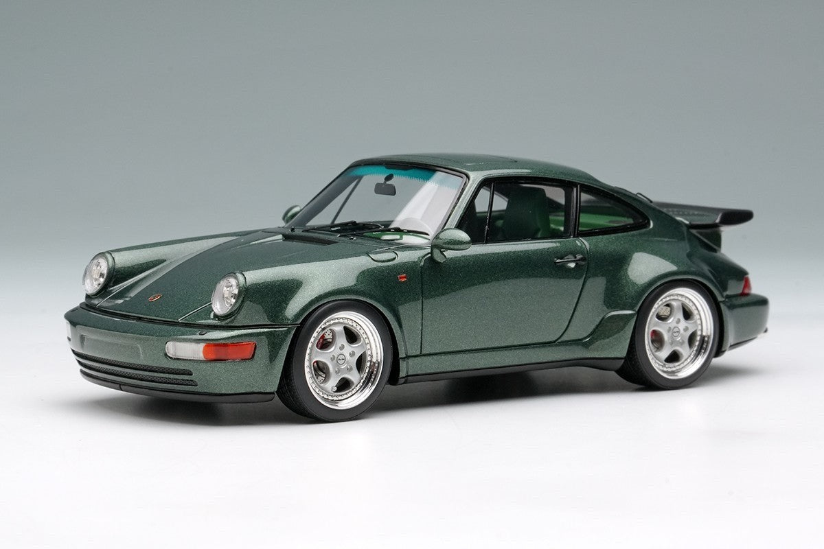 Make Up VISION VM158J 1/43 Porsche 911 964 Turbo 3.6 1993 Oak Green Resin