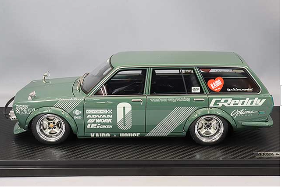 Ignition Model IG3147 1/18 Datsun Bluebird 510 Wagon Green Jun Imai