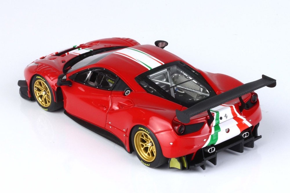 BBR BBRC255B 1/43 Ferrari 488 GT Modificata Rosso Corsa Track Ltd 180pcs