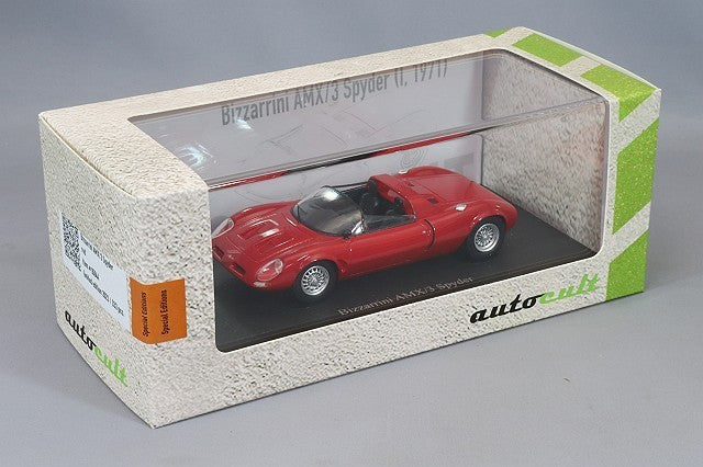 AUTOCULT AUT05044 1/43 Bizzarrini AMX/3 Spider 1971 Red Resin