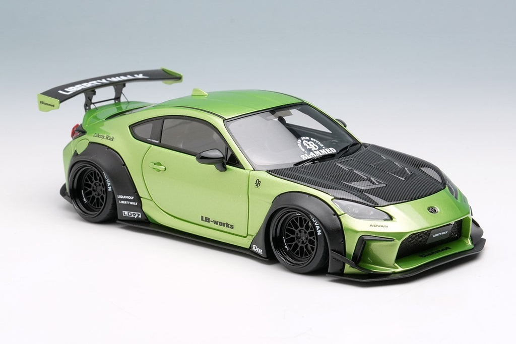 EIDOLON LB022D 1/43 Toyota GR86 LB Nation Pearl Green Resin Model