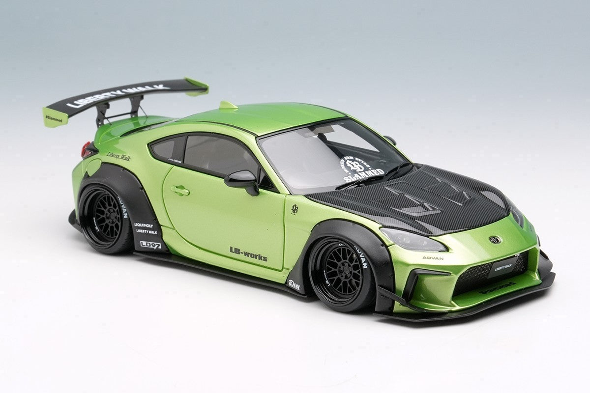 EIDOLON LB022D 1/43 Toyota GR86 LB Nation Pearl Green Resin Model