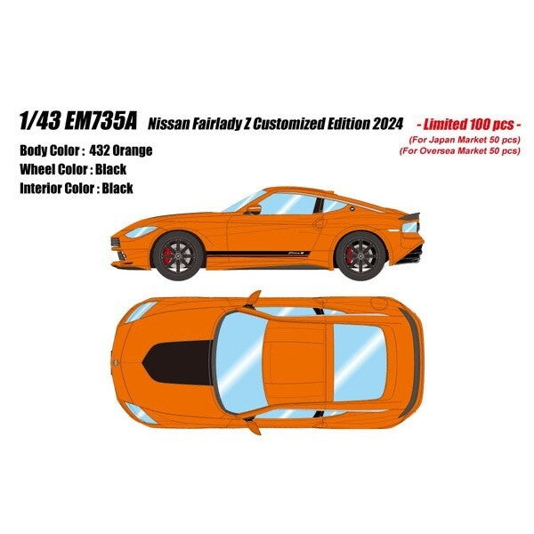 Make Up Eidolon EM735A 1/43 Nissan Fairlady Z Customized Edition 2024 432 Orange