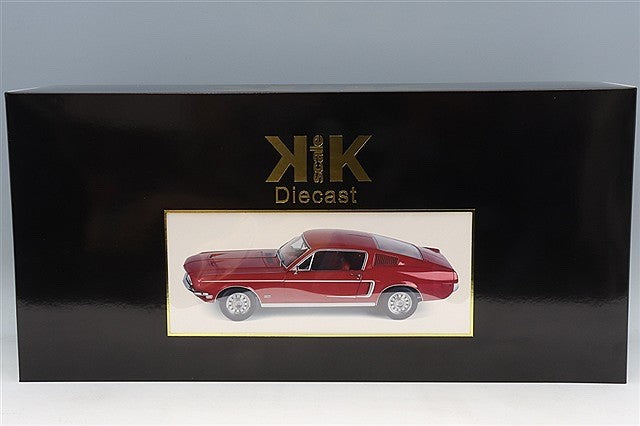 KK Scale KKDC120222 1/12 Ford Mustang GT Fastback 1968 Red Diecast Opening
