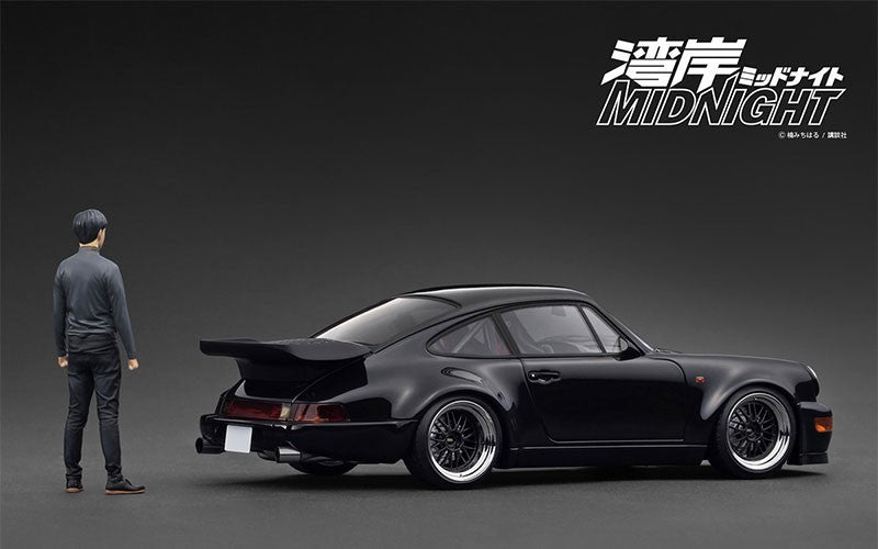 Ignition Model IG3593 1/18 Porsche 964 Blackbird Wangan Midnight Black Resin