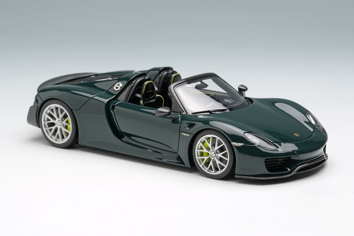 Make Up EIDOLON EM569H 1/43 Porsche 918 Spyder Weissach 2011 Brewster Green