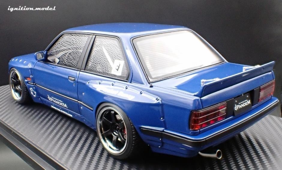 Ignition Model IG3712 1/18 BMW Pandem 30 Blue TE37 Wheels Black