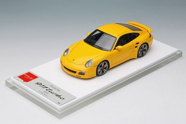 Make Up EIDOLON EM619A 1/43 Porsche 911 997.2 Turbo 2010 Speed Yellow (Resin)