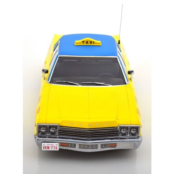 KK Scale KKDC181126 1/18 Dodge Monaco 1974 Texas Taxi Yellow/Blue Diecast