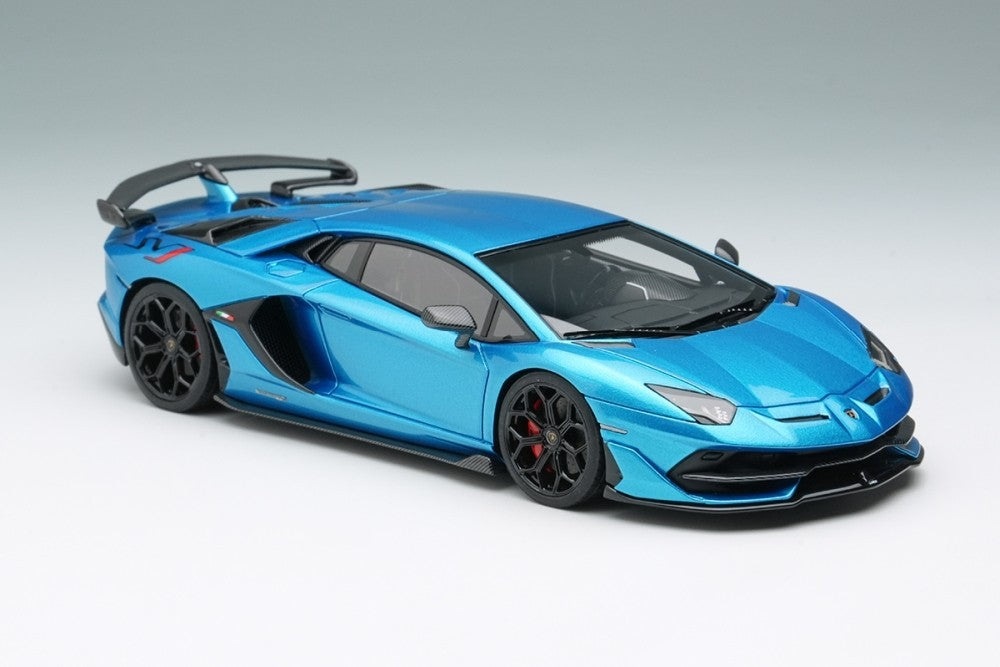 EIDOLON EM438M 1/43 Lamborghini Aventador SVJ 2018 Blu Aegir Resin