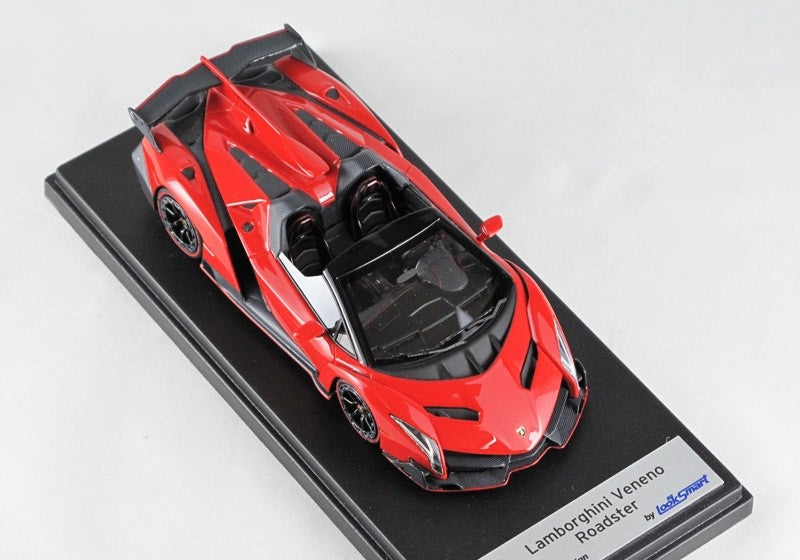 Looksmart LS429D 1/43 Lamborghini Veneno Roadster Rosso Mars Pearl Red Resin