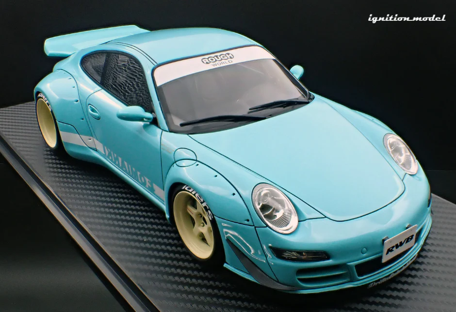 Ignition Model IG3257 1/18 RWB Porsche 911 997 Rauh-Welt Light Green Resin