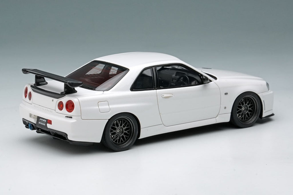 Make Up EIDOLON EM681A 1/43 Mines Nissan Skyline GT-R BNR34 Shiranami White