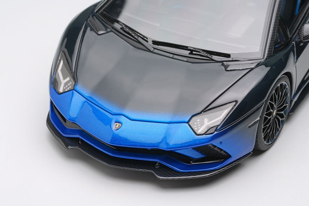 EIDOLON EM767A 1/43 Lamborghini Aventador S 2018 Blue Resin Limited 100pcs
