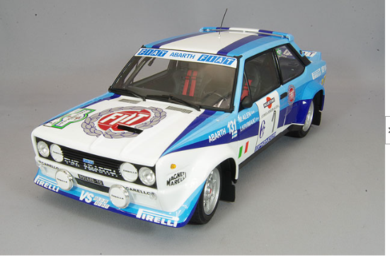 Kyosho KS08376D 1/18 Fiat 131 Abarth Rally 1981 Smeralda #1 Diecast