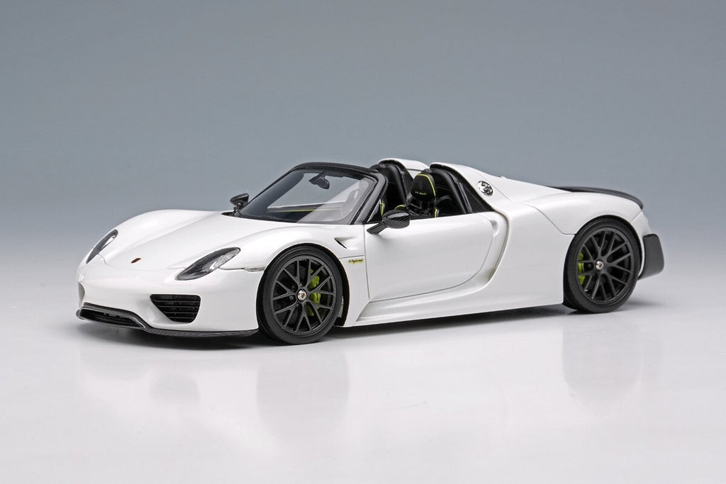EIDOLON EM569E 1/43 Porsche 918 Spyder Weissach Package 2011 Pearl White Resin