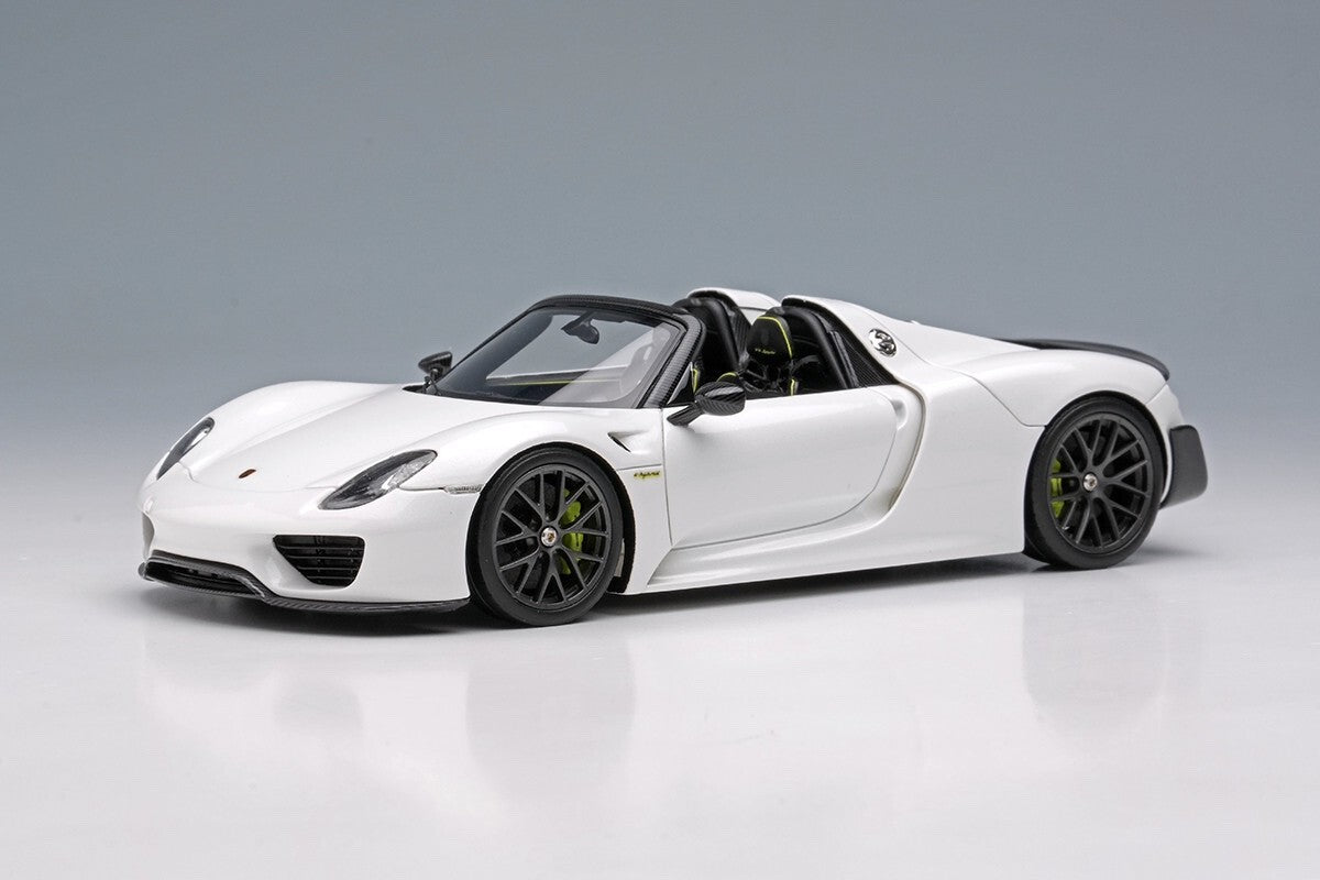 EIDOLON EM569E 1/43 Porsche 918 Spyder Weissach Package 2011 Pearl White Resin