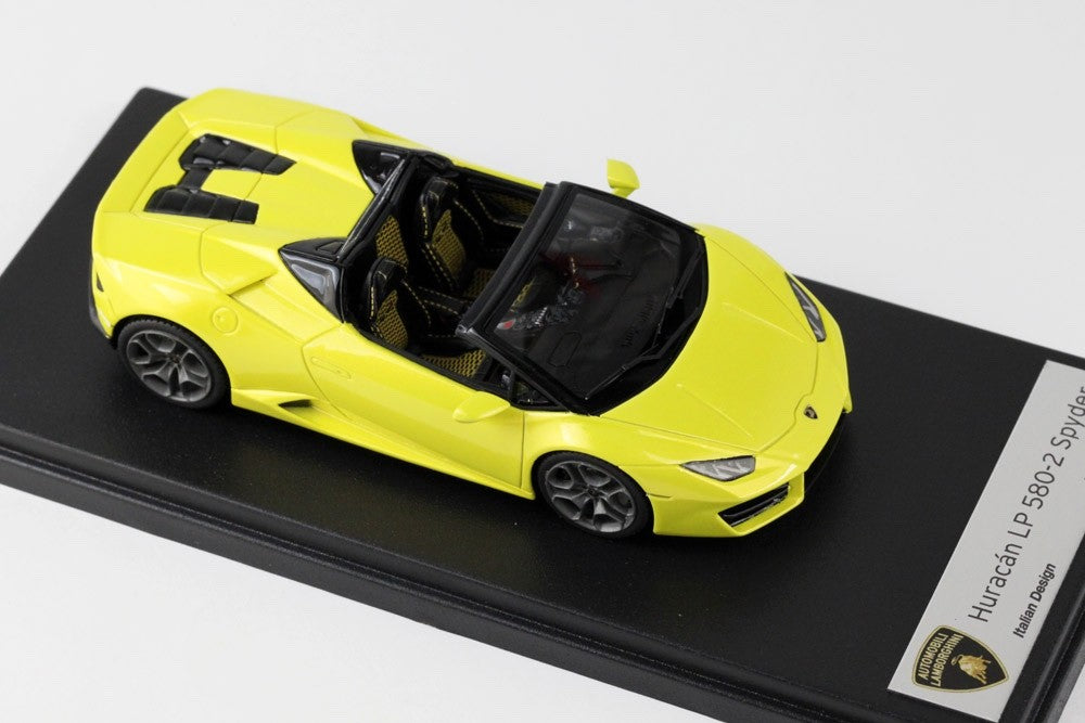 Looksmart LS464A 1/43 Lamborghini Huracan LP580-2 Spyder Giallo Tenerife Resin