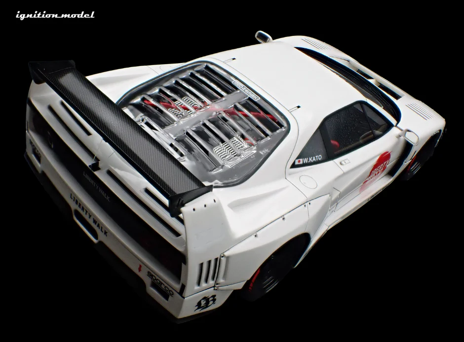 Ignition Model IG3752 1/18 LB-WORKS Ferrari F40 Liberty Walk White