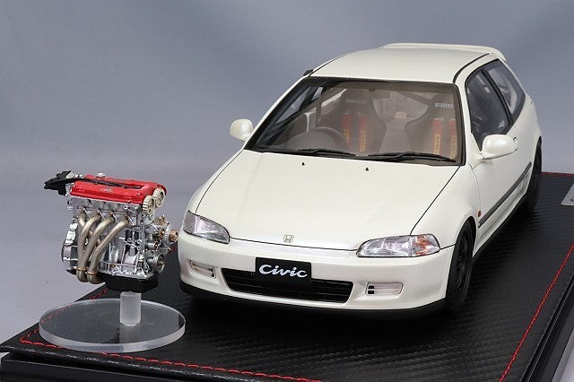 Ignition Model IG3041 – 1/18 Honda Civic (EG6) Pearl White w/ Engine