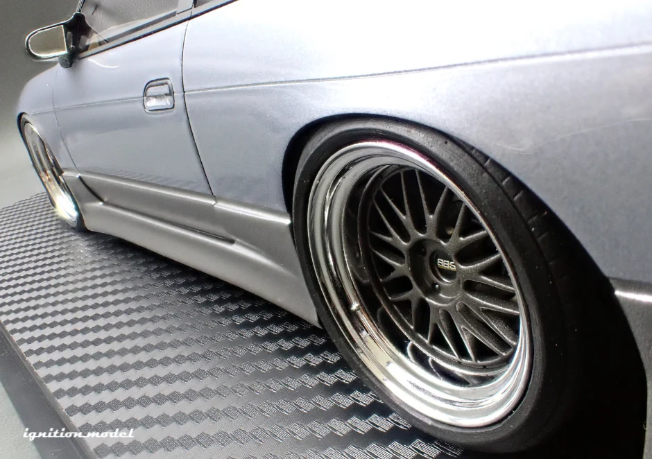 Ignition Model IG3590 1/18 Vertex S13 Silvia Blue Silver Grey BBS LM