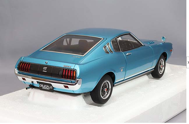 AUTOart 78767 1/18 Toyota Celica Liftback 2000GT RA25 1973 Turq Blue